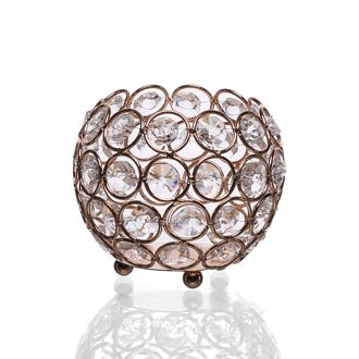 Hollow Crystal Ball Shape Kandelaars Bruiloft Kaarslicht Voor Bruiloft Home & Living Decoratie Kaarsenhouders Keuken Donker Kaki