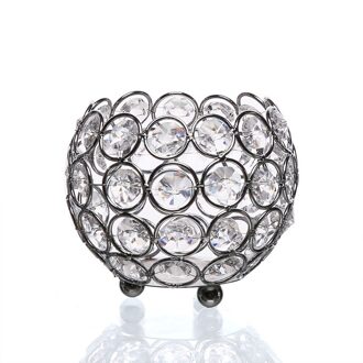 Hollow Crystal Ball Shape Kandelaars Bruiloft Kaarslicht Voor Bruiloft Home & Living Decoratie Kaarsenhouders Keuken wit