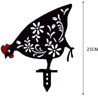 Hollow Out Simulatie Zwarte Kat Honden Insteekkaart Tuin Art Ornament Acryl Kat Silhouet Stake Sculptuur Outdoor Tuin Decor F