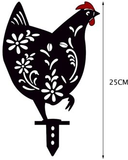 Hollow Out Simulatie Zwarte Kat Honden Insteekkaart Tuin Art Ornament Acryl Kat Silhouet Stake Sculptuur Outdoor Tuin Decor