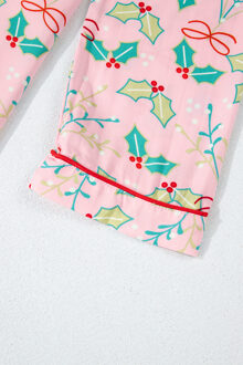 Holly Print Pyjama Set Lichtroze