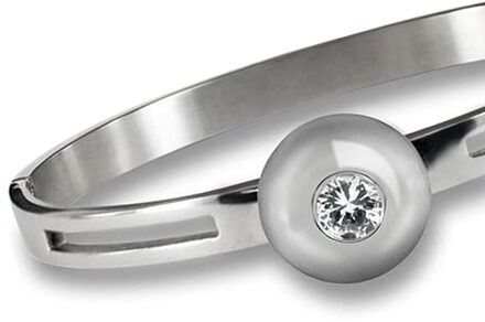 Hollywood Staal en Zirkonia Armband DP-6ODK-8Y11 voor Vrouwen Zilver