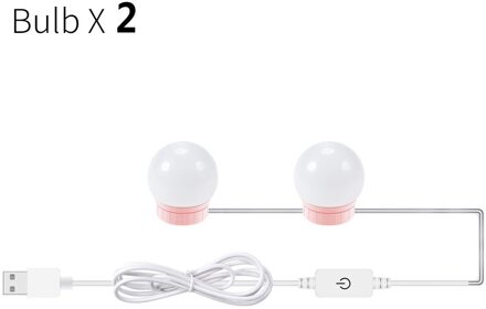 Hollywood Stijl Kaptafel Lamp 6 10 14 Bollen Kit Led Make-Up Spiegel Touch Sensor Switch 12V Led Spiegel licht Usb Muur Lampen 2 Bulbs