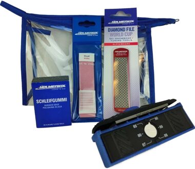 Holmenkol Slijp Set 4 delig Ski/Snowboard Onderhoud Art. 1 Blauw