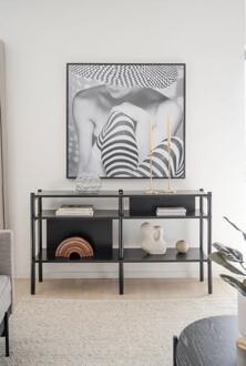 Holton houten wandkast zwart - 140 x 81 cm