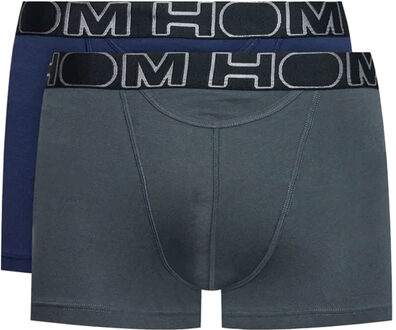 Hom Heren 2-Pack Boxershorts Boxerlines #2 Blauw Grijs - XXL