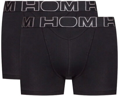 Hom HO1 boxer briefs (2-pack) - heren boxer kort met horizontale gulp - zwart -  Maat: M