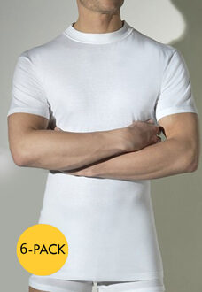 Hom T-shirt Harro met hoge boord actie 6-pack Wit - L