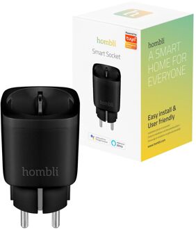 Hombli slim stopcontact binnen (Zwart)