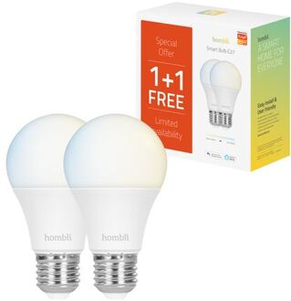 Hombli Smart Bulb E27 dimbaar wit Duo-Pack