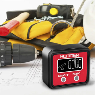 Homder Digital Angle Gauge Level Box Protractor Angle Finder Inclinometer With Magnetic Base,Calculating For Carpentry