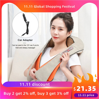 Home/Car U Shape Electric Shiatsu Back Neck Shoulder Body Massager Multifunctional infrared Kneading Therapy Shoulder Massagem