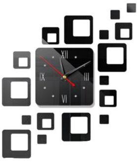 Home Decor Acryl Moderne DIY Wandklok 3D Spiegel Oppervlak Sticker Home Office Decor Decoratieve Spiegels Zilver