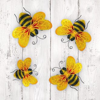 Home Decor Bumble Bee Tuin Accenten Yard Fence 3D Sculptuur Ornamenten Muur Home Opknoping Woondecoratie Accessoires