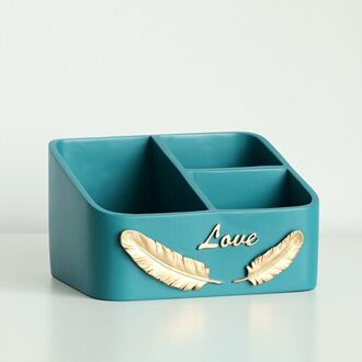 Home Decor Desk Organizer Office Tafel Accessoires Home Organisatie Opslag Home Office Desktop Multi-Functionele Opbergbox 3 cells groen