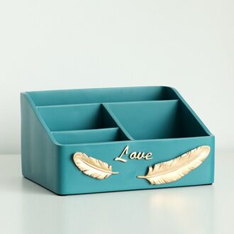 Home Decor Desk Organizer Office Tafel Accessoires Home Organisatie Opslag Home Office Desktop Multi-Functionele Opbergbox 4 cells groen