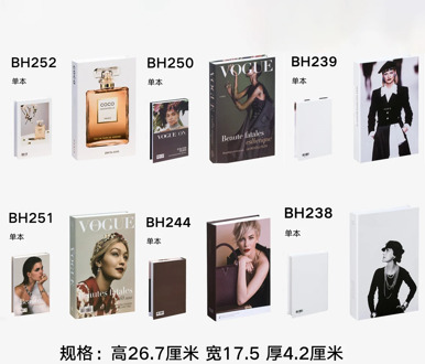 Home Decor Detachable Fake Books Fashion Book Box Study Room Decorations Accessories Christmas Coffee Shop Fake Book Model
