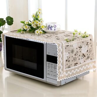 Home Decor Elegante Stofdicht Dubbele Zakken Zachte Katoen Blend Magnetron Cover Keuken Woonkamer Eenvoudige Oven Beschermende Print