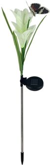 Home Decor Lelie Vlinder Lantaarn 4 Stuks Led Simulatie Licht Outdoor Decoratieve Gazon Lamp Tuin Verlichting Solar Led Light Outdoor D (1stk)