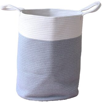 Home Decor Opknoping Pocket Opslag Mand Katoenen Draad Mand Thuis Afwerking Organizer Grote Winkel Katoen Linnen Opbergtas grijs L