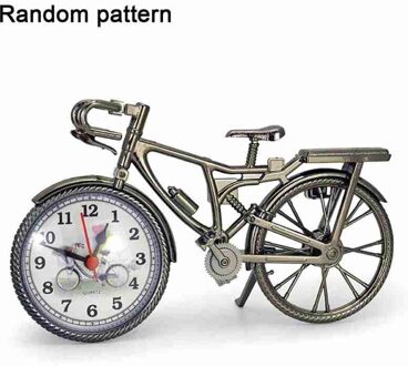 Home Decor Retro Fiets Wekker Arabisch Cijfer Fiets Vorm Wekker Creatieve Tafel Klok Cool Wekker Werkt Van art