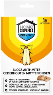 Home Defense® Kledingmotten Ringen 4 stuks - HDCEDRE