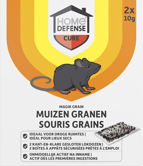 Home Defense® Muizenlokdoos Granen 'Magik Grain' 2 stuks - HDMAGR2