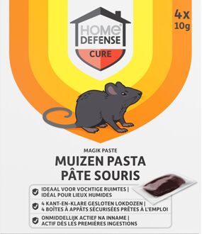 Home Defense® Muizenlokdoos Pasta 'Magik Paste' 3+1 stuks - HDMAPA4