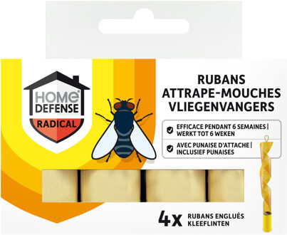Home Defense® Vliegenvangers Kleeflinten 4 stuks - KBMRUBAN