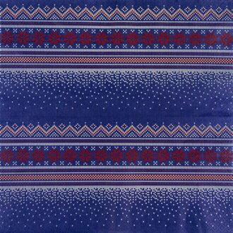 Home fashion kerst servetten knitted donkerblauw, formaat 33 x 33 cm
