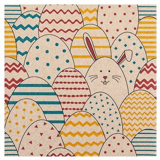 Home fashion pasen servetten hidden rabbit, formaat 33 x 33 cm