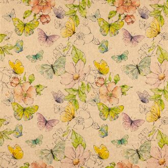 Home fashion servetten colourful butterflies, recycled paper, formaat 33x33cm