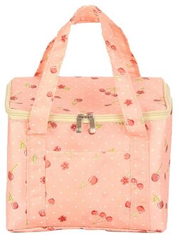 Home Luch Tas Geïsoleerde Koude Canvas Streep Picknick Carry Case Thermische Draagbare Lunch Tas Student Voedsel Opbergzakken #3