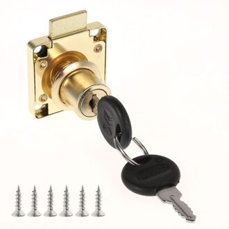 Home Office Deurslot Meubels Kabinet Kast Lade Cilinder Lock Kastdeur Vangst Sleutels Slot Brief Doos Hardware Goud