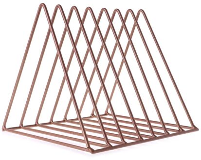 Home Office Ijzeren Opbergrek Boek Magzine Houder Multifunctionele Organizer Decor W0YE bronzen