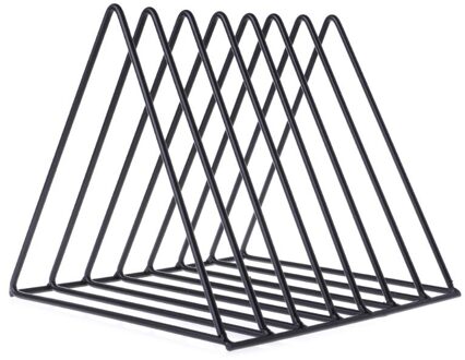 Home Office Ijzeren Opbergrek Boek Magzine Houder Multifunctionele Organizer Decor W0YE zwart