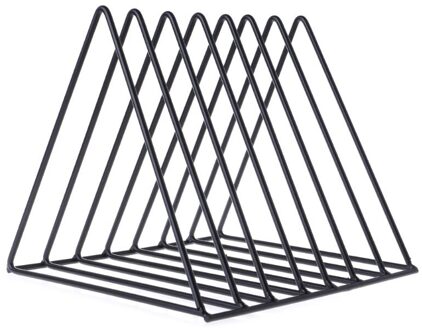 Home Office Ijzeren Opbergrek Boek Magzine Houder Multifunctionele Organizer Decor zwart