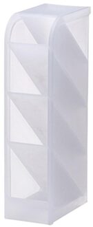 Home Office School Potlood Organizer Cilinder Vorm Multi Rooster Pen Houder Multifunctionele Opbergdoos Desktop Organizer transparant 4 grids