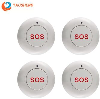 Home Security Alarm System Smart Draadloze Sos Paniekknop Voor Zonne-energie Outdoor Sirene 4 stk