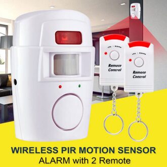 Home Security PIR MP Alert Infrarood Sensor Anti-diefstal Bewegingsmelder Alarm Monitor Draadloze alarmsysteem + 2 afstandsbediening controller