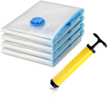 Home Space Saving Compressed Air Transparent Foldable Vacuum Bags Seal Packet Storage Organizer for Clothes Quilt and Toys