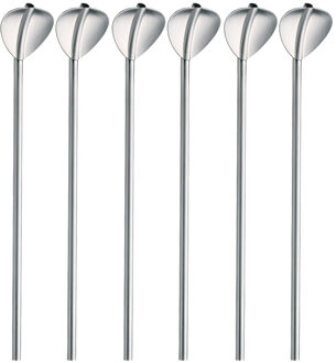 Home Storage 6 Pcs Rvs Metalen Rietje Herbruikbare Rietjes Cocktail Lepels Set Keuken Tool DropshipingAug6