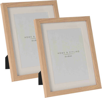 Home & Styling 2x Stuks Houten fotolijsten geschikt voor een foto van 15 x 20 cm