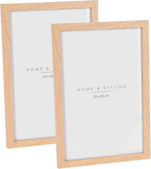 Home & Styling 2x Stuks Houten fotolijsten geschikt voor een foto van 20 x 30 cm