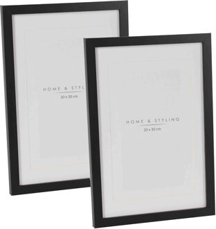 Home & Styling 2x Stuks Kunststof fotolijsten geschikt voor een foto van 20 x 30 cm