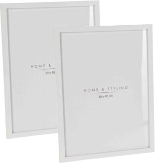 Home & Styling 2x Stuks Kunststof fotolijsten geschikt voor een foto van 30 x 40 cm
