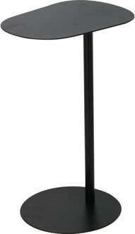 Home & Styling Bijzettafeltje Bolzano - zwart - D35 x H53 cm - metaal - plantenpot verhoger - koffie en lampjes taf