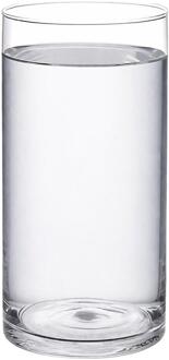 Home & Styling Bloemenvaas - Cilinder vorm - transparant - glas - 16 x 30 cm - rechte cilinder