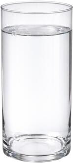 Home & Styling Bloemenvaas - Cilinder vorm - transparant - glas - 19 x 40 cm - rechte cilinder