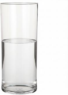Home & Styling Bloemenvaas - Cilinder vorm - transparant - glas - 19 x 48 cm - rechte cilinder